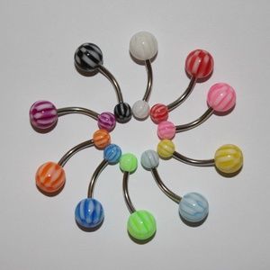 Pack 8: 10 BRAND NEW Navel / Belly Button Rings